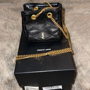 Saint Laurent micro mini black bag